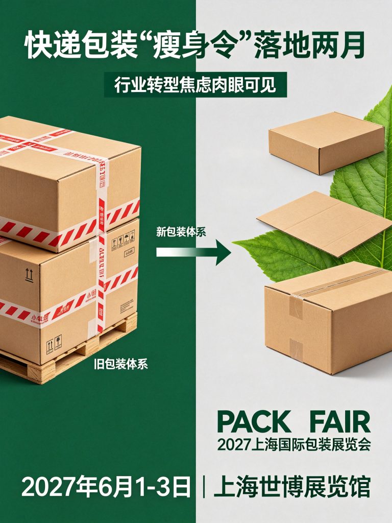 快递包装“瘦身令”落地两月，行业转型焦虑肉眼可见——PACK FAIR 2027上海国际包装展定档明年六月上海